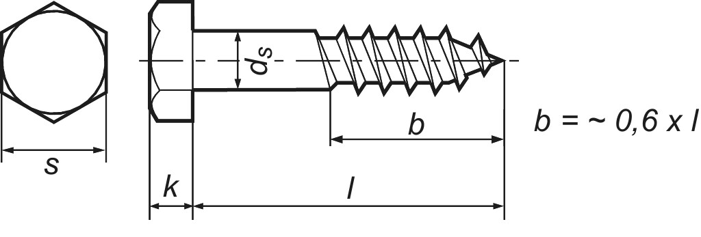 DIN 571   7 x  90 steel zinc-plated